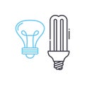 light bulbs line icon, outline symbol, vector illustration, concept sign Royalty Free Stock Photo