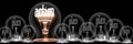 Light Bulbs with Plan and Action Concept Royalty Free Stock Photo