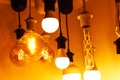 Light bulbs in retro style. Eco-filament LED Royalty Free Stock Photo