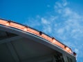 Light bulbs on the roof edge. Royalty Free Stock Photo
