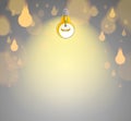 Light bulbs shining beautiful vector realistic illustration. Ideas concept, creative inspiration, creativity. Perfect background Royalty Free Stock Photo
