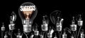 Light Bulbs with Success Concept Royalty Free Stock Photo