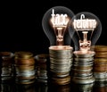 Light Bulbs with Tax Reform Concept