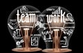 Light Bulbs with Team Work Concept Royalty Free Stock Photo