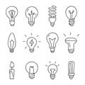 Light bulbs. Vector Royalty Free Stock Photo