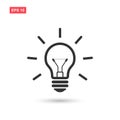 Light bulp vector icon isolated Royalty Free Stock Photo