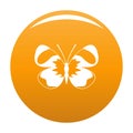 Light butterfly icon vector orange