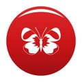 Light butterfly icon vector red