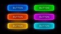 Light button, frame label, event web bar, buttons with color. Vector illustration Royalty Free Stock Photo