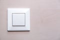 A light button switch on the wooden wall. Royalty Free Stock Photo