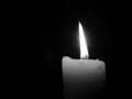 Light candle, black and White