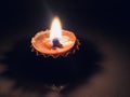 Light of candle in the dark Royalty Free Stock Photo