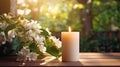 light candle outdoors Royalty Free Stock Photo