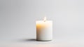 light candle white background Royalty Free Stock Photo