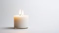 light candle white background Royalty Free Stock Photo