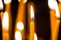 Light of candles in the church Royalty Free Stock Photo