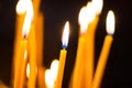 Light of candles in the church Royalty Free Stock Photo