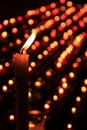 Light candles in a crypt Royalty Free Stock Photo