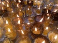 Light of candles in glass