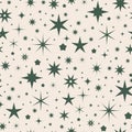 Light Celestial Stars Seamless Pattern Royalty Free Stock Photo
