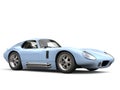 Light cerulean blue vintage sports car