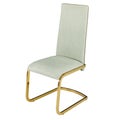 Light chair with golden legs.