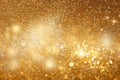 Light Christmas Golden Luxury Glitter Background