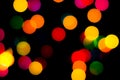 Light circular bokeh background of Christmaslight Royalty Free Stock Photo