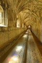 Light through the cloisters, gloucester cathedral. Film locations Royalty Free Stock Photo