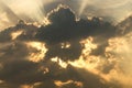 Light and cloud when sunset on sky Royalty Free Stock Photo