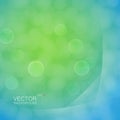 Light cloudy circles on green and blue gradient