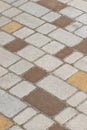 Light Color Gray Paving Stone Floor Tile Street Pattern Texture Background Mosaic Urban Road Royalty Free Stock Photo