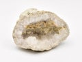 Light Colored Broken Geode with White Crystals