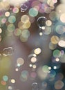 Light colored soap bubbles Bokeh Background Royalty Free Stock Photo