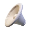 A light colored speaker cone component isolated on a transparent background for audio equipment design isolated on transparent Royalty Free Stock Photo