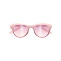 Light colorful fashion woman sunglasses with pink lens