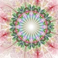 Light colorful spring themed fractal flower