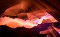 Upper Antelope Slot Canyon in the Navajo Reservation Page Northern Arizona, Utah. Famous slot canyon. Little Monument Valley. Royalty Free Stock Photo