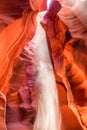 Upper Antelope Canyon in the Navajo Reservation Page Northern Arizona. Famous slot canyon. Royalty Free Stock Photo