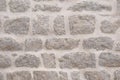 Light colour old stone wall texture. Ancient brick beige wall. Retro stone background Royalty Free Stock Photo