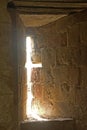 Light coming through a slit window. Royalty Free Stock Photo