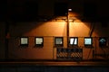 Construction site at the platform at night