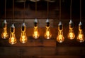 Light Consisting Of Five Design Bulbs Royalty Free Stock Photo