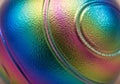 Light, creating a metallic sheen and a rainbow effect across the Royalty Free Stock Photo