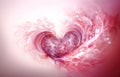 Abstract valentines day heart art, Generative AI