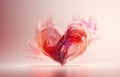 Abstract valentines day heart art, Generative AI