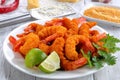 Light and crispy crunchy Fried Shrimps Royalty Free Stock Photo