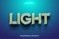 Light 3D Text Effect & Editable Text Effect Royalty Free Stock Photo