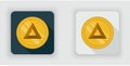 Light and dark Basic Attention Token crypto currency icon Royalty Free Stock Photo