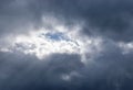 Light in the Dark and Dramatic Storm Clouds Royalty Free Stock Photo